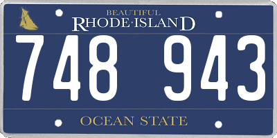 RI license plate 748943