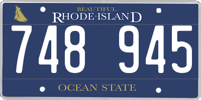 RI license plate 748945