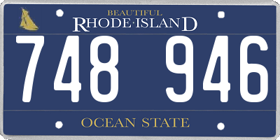 RI license plate 748946