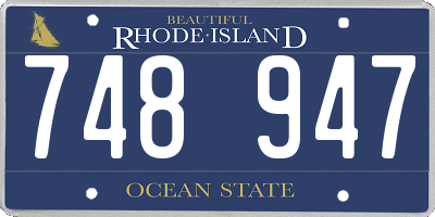 RI license plate 748947