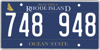 RI license plate 748948