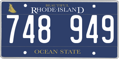 RI license plate 748949
