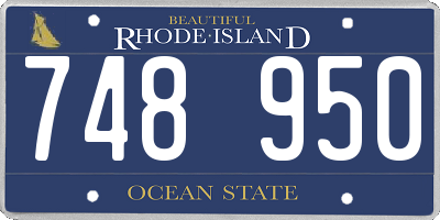 RI license plate 748950