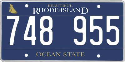 RI license plate 748955