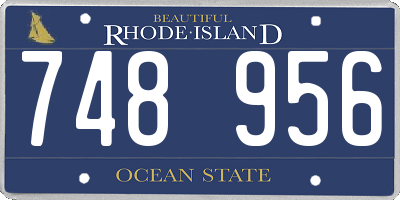 RI license plate 748956