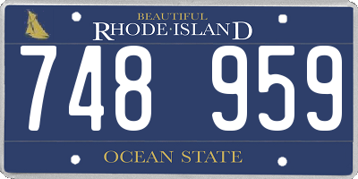 RI license plate 748959
