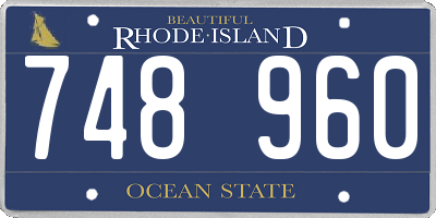 RI license plate 748960