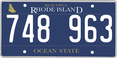 RI license plate 748963