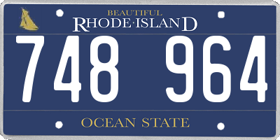 RI license plate 748964
