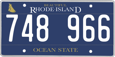 RI license plate 748966