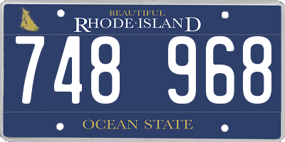 RI license plate 748968