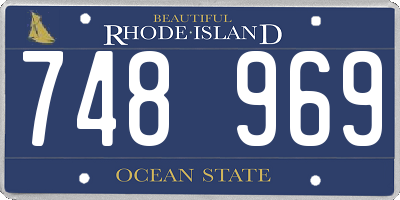 RI license plate 748969