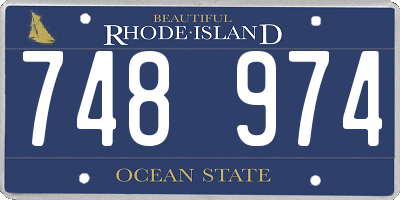 RI license plate 748974