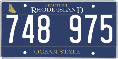 RI license plate 748975