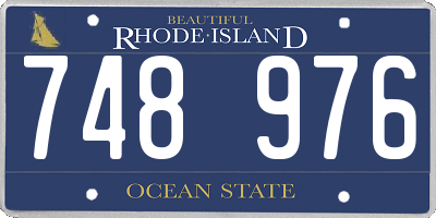 RI license plate 748976