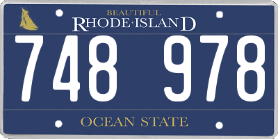RI license plate 748978