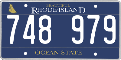 RI license plate 748979
