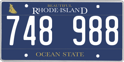RI license plate 748988