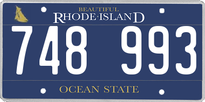 RI license plate 748993