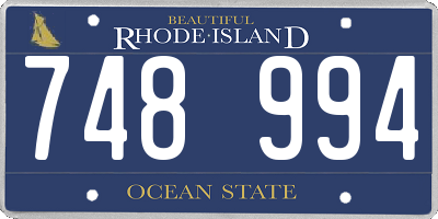 RI license plate 748994