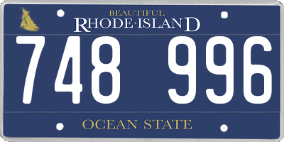 RI license plate 748996