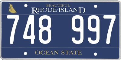 RI license plate 748997