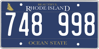 RI license plate 748998
