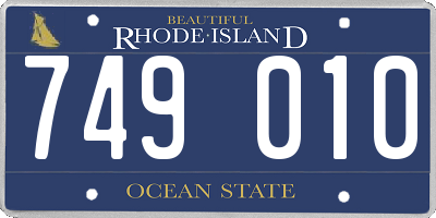 RI license plate 749010