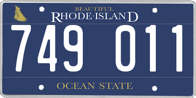 RI license plate 749011