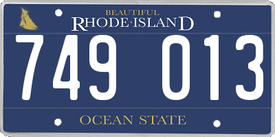 RI license plate 749013