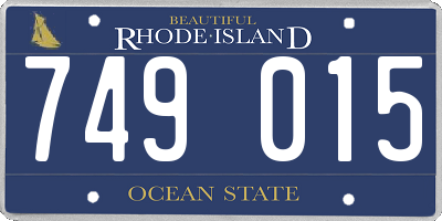 RI license plate 749015