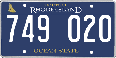 RI license plate 749020