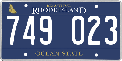 RI license plate 749023