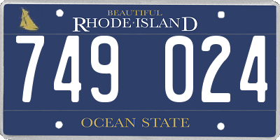 RI license plate 749024