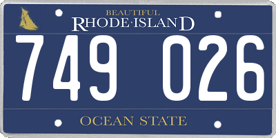 RI license plate 749026