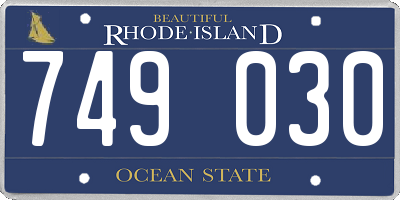 RI license plate 749030