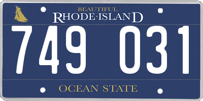 RI license plate 749031