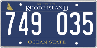 RI license plate 749035