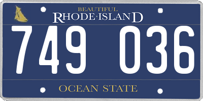 RI license plate 749036