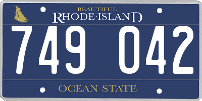RI license plate 749042