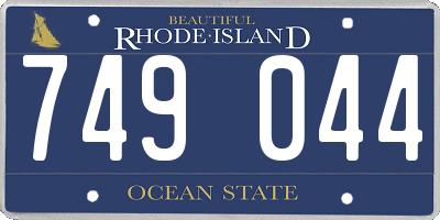 RI license plate 749044