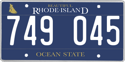 RI license plate 749045