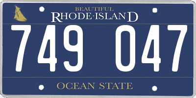 RI license plate 749047