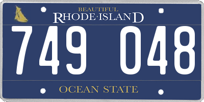 RI license plate 749048