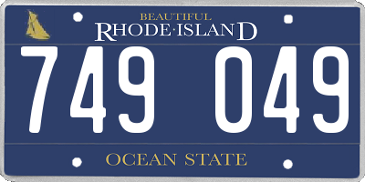 RI license plate 749049