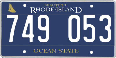RI license plate 749053