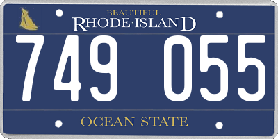 RI license plate 749055