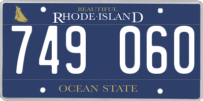 RI license plate 749060