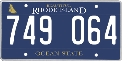 RI license plate 749064