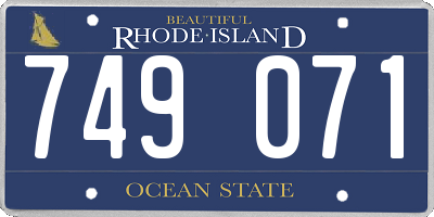RI license plate 749071